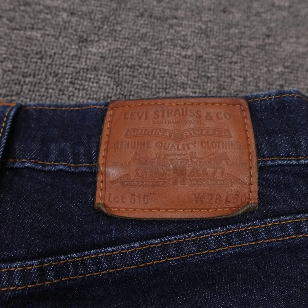 Levi's 510 Jeans Mens‎ 28x30 Blue Dark Wash Skinny Slim Stretch Denim Pants